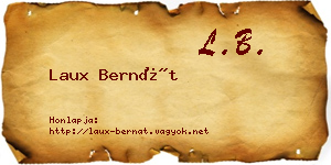 Laux Bernát névjegykártya